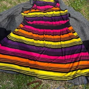 Torrid Multicolor Striped Midi Dress